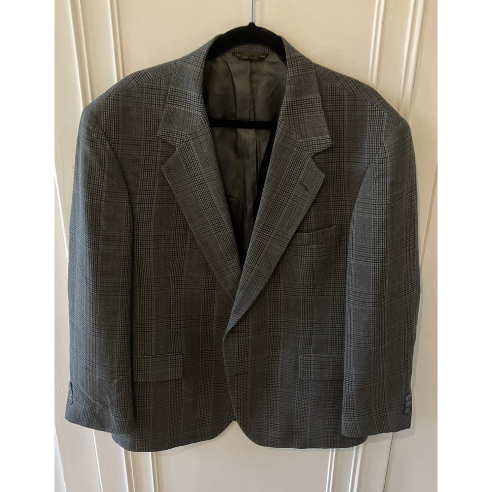 Vintage Botany 500 Jacket 44s Silk And Wool Mix Made In the USA Single Breast